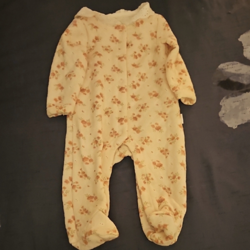 Tahari Pink Floral Kids Pajama Footies